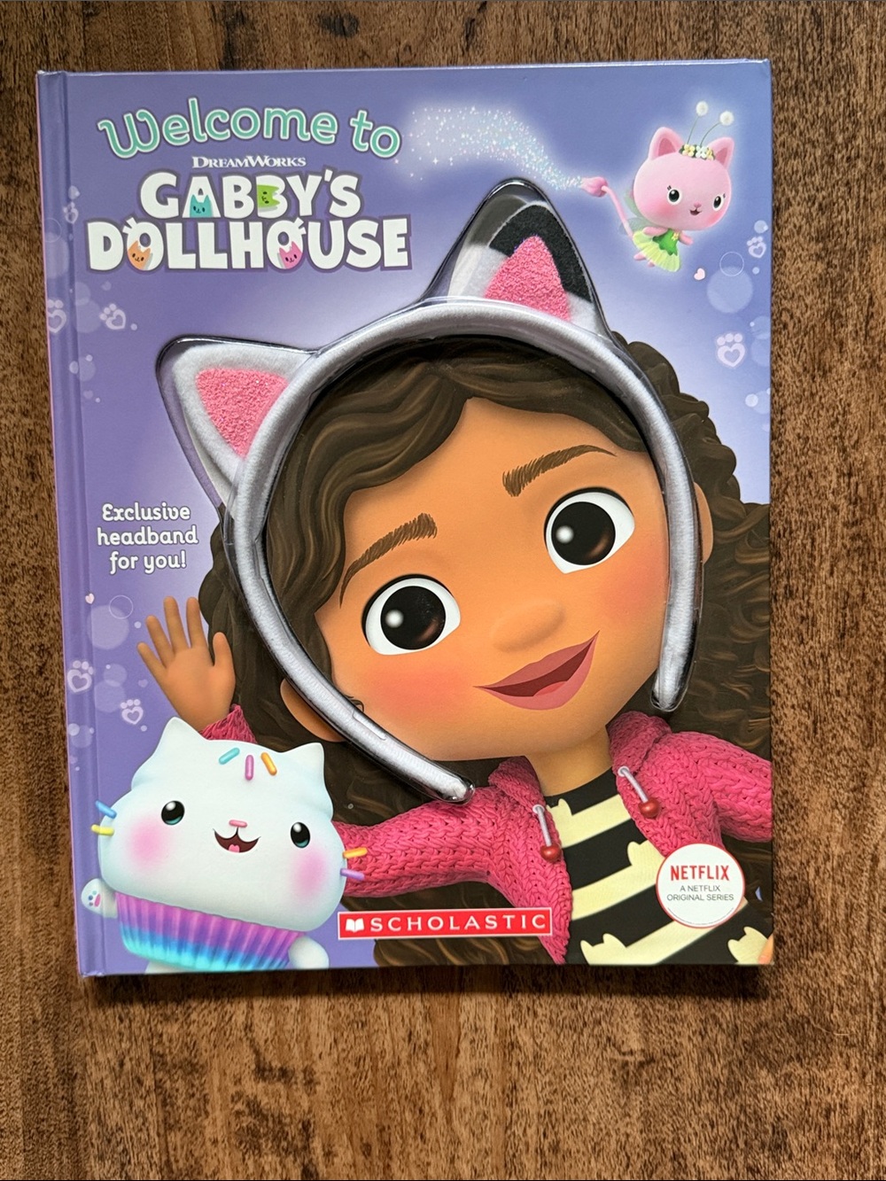 Scholastic Gabby’s Dollhouse Silver Headband with Pink Inner Ears